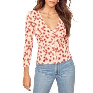 Reformation Jemma Top In Daisy Days 2